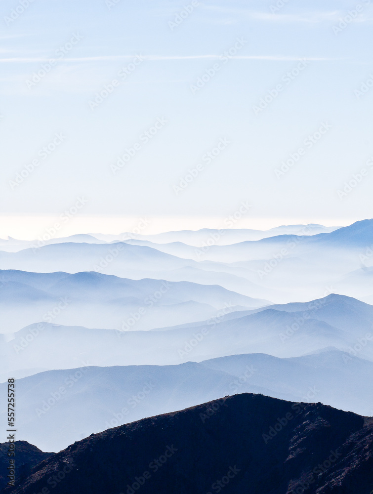 mountains and clouds