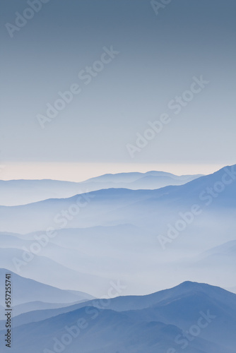 mountains and clouds