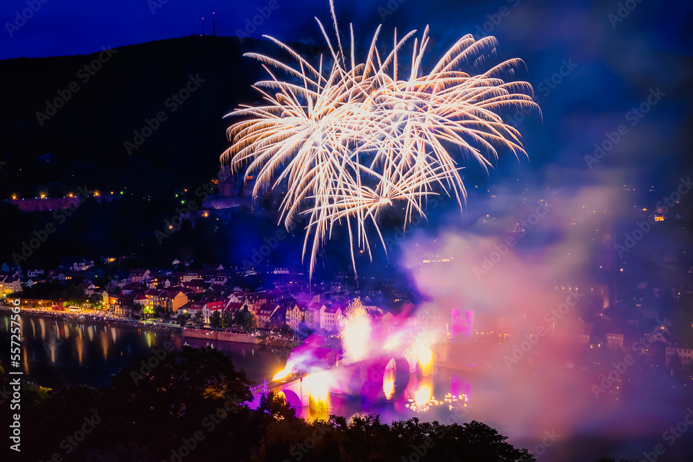 Naklejka premium Feuerwerk - Heidelberg