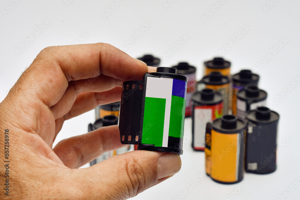 rollos fotográficos color y blanco y negros antiguos Stock Photo ...