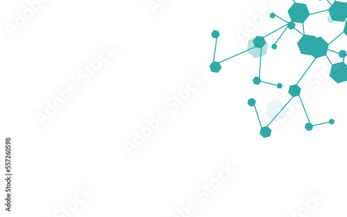 Futuristic Chemical Structure Vector White