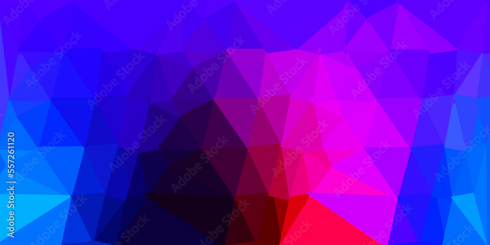 Obraz premium Dark blue, red vector triangle mosaic pattern.