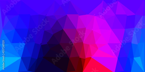 Dark blue, red vector triangle mosaic pattern.