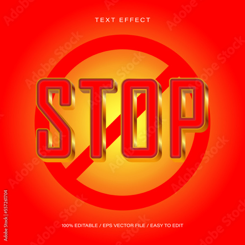 stop text effect