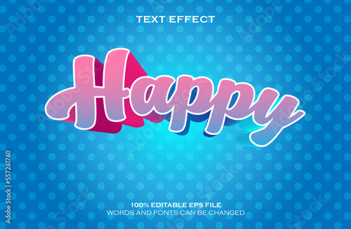 happy text effect