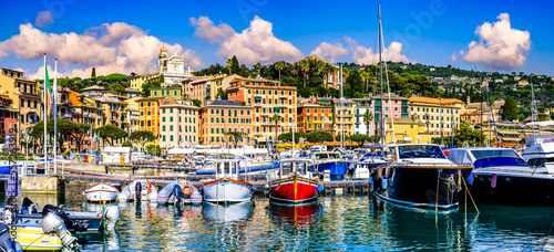 old town and port of Santa Margherita Ligure in italy © fottoo