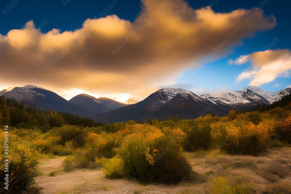Fototapeta premium Mountains in the clouds