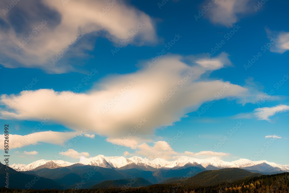 Obraz premium Mountains in the clouds