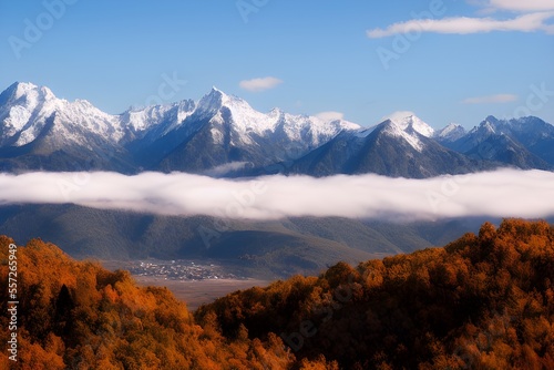 Mountains in the clouds