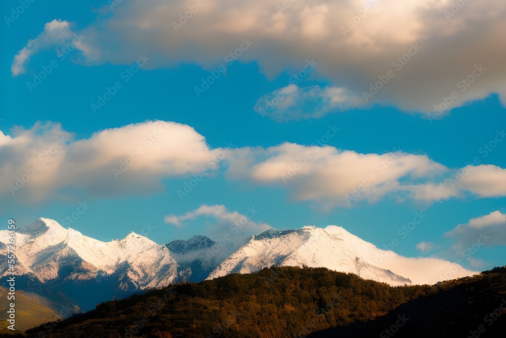 Mountains in the clouds