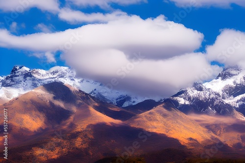 Mountains in the clouds