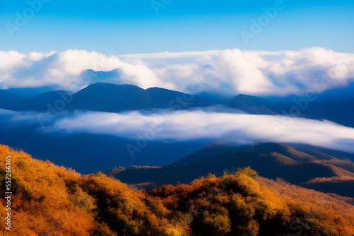 Mountains in the clouds