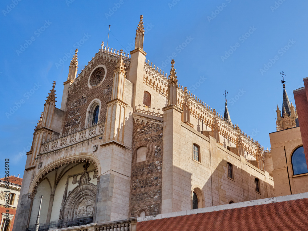 Parish Church of San Jeronimo El Real, also known as Los Jeronimos, is the remaining part of the former monastery of San Jeronimo and it is located next to the Prado Museum in Madrid. Spain, Europe