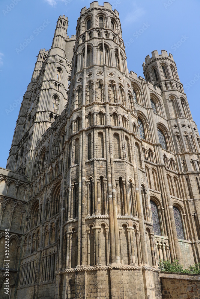 Obraz premium View to historic old Cathedral in Ely, England Great Britain