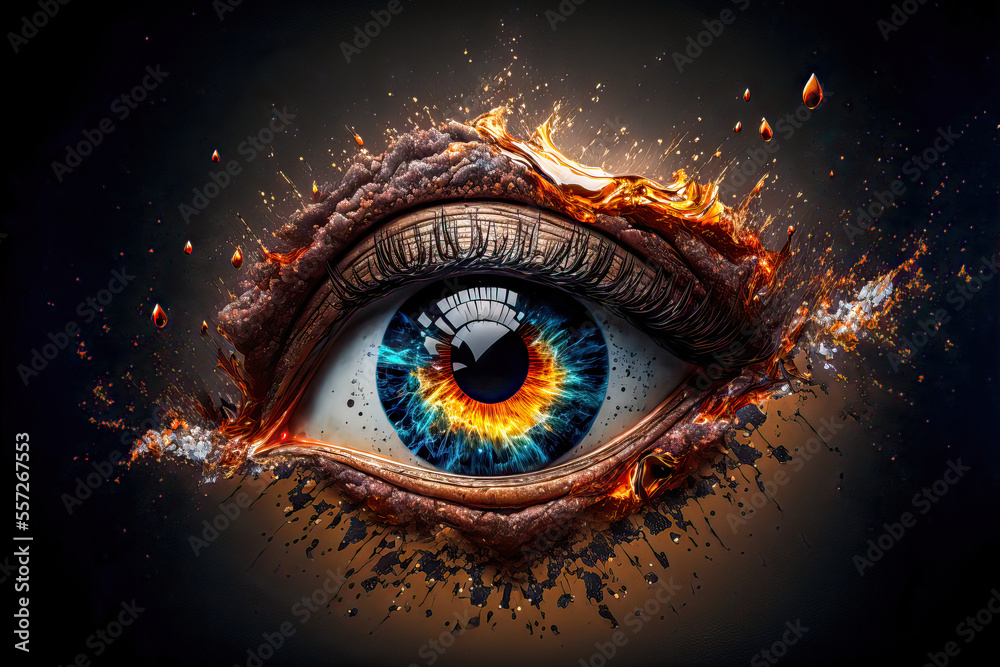 Auge Das sehende Auge Optikus Retina Iris Ophthalmos Chorioidea Closeup Generative AI Digital Art Background Hintergrund Illustration Cover Kunst Auge Das sehende Auge Optikus Retina Iris Ophthalmos Chorioidea Closeup Generative AI Digital Art Background Hintergrund Illustration Cover Kunst
