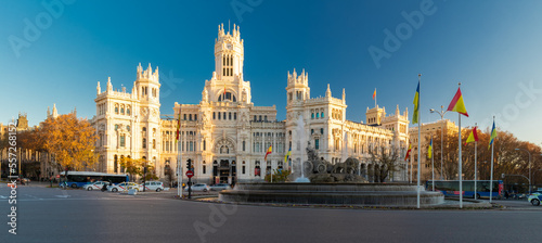 Madrid, Spain 28-12-2022 The former Communication Palace is a monumental building that has been the seat of Madrid City Council since 2007 it served before as as the headquarters for the Spanish Post