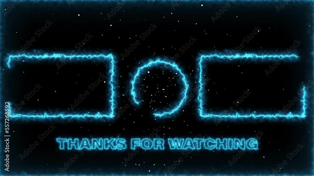 Endscreen with the text 'Thanks for watching' to use for Youtube Video Template, background, Outro Card, endscreen, banner, channel. Social media design.