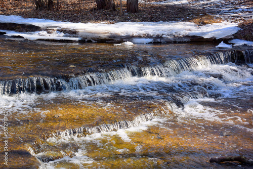 Baird's Creek Rapids On The Niagara Escarpment In Green Bay, Wisconsin, In Spring photo