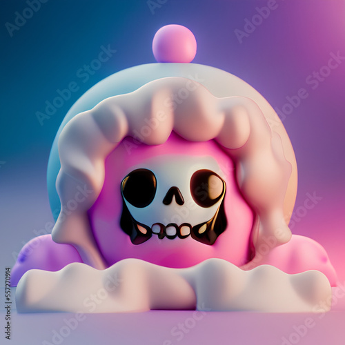 3d render of a candy skull (cavalera) Mexico  photo