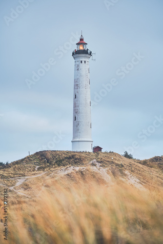 Lighthouse on the Dunes of Denmark. High quality photo