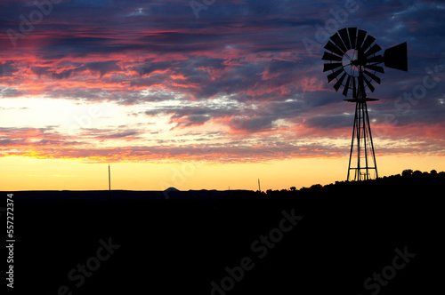 windmill at sunrise