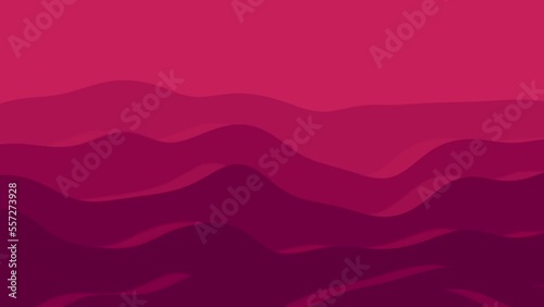 Viva magenta gradient background. Wave motion smooth animation. Wavy lines texture in color of year 2023 for landing page poster presentation or application. Futuristic sea concept. Graphic design photo