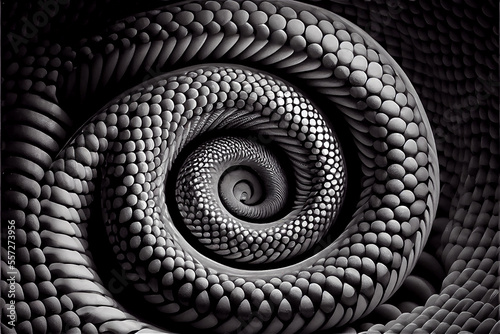 hypnotic coiling cobra background in beautiful snakeskin