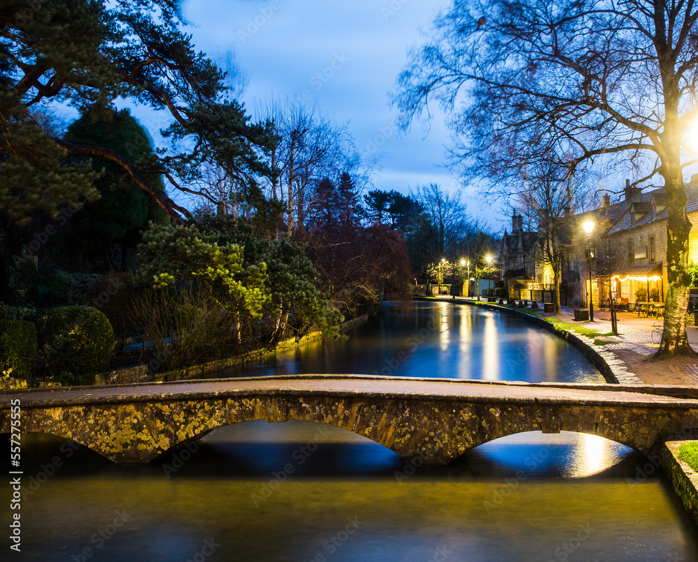 The River At Bourton-on-the-Water In The Cotswolds In Winter
