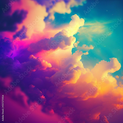 Clouds abstract colorful summer burst wallpaper