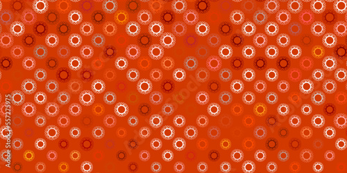 Dark red  yellow vector texture with disease symbols.