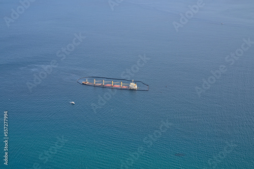 Sunken ship on the coast of Gibraltar