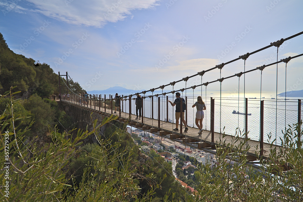 View at Windsor Suspension Bridge on Gibraltar