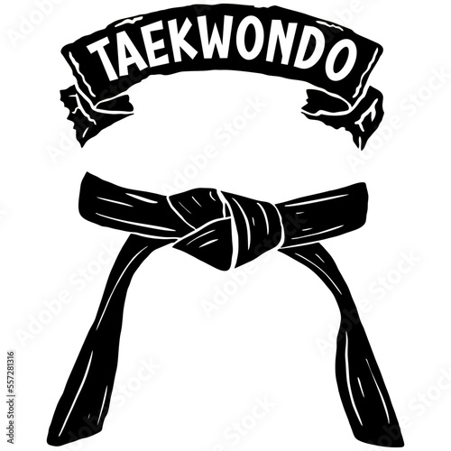 taekwondo logo vector design. foreign language means taekwondo