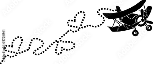 airplane with hearts
