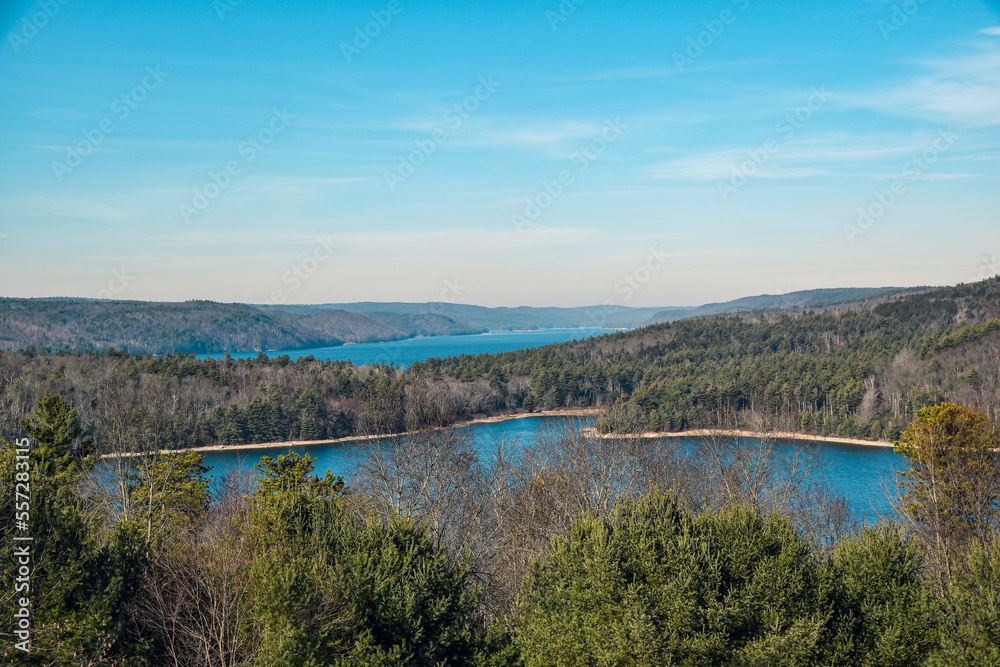  a view of the quabbin reservoir from the enfield look out