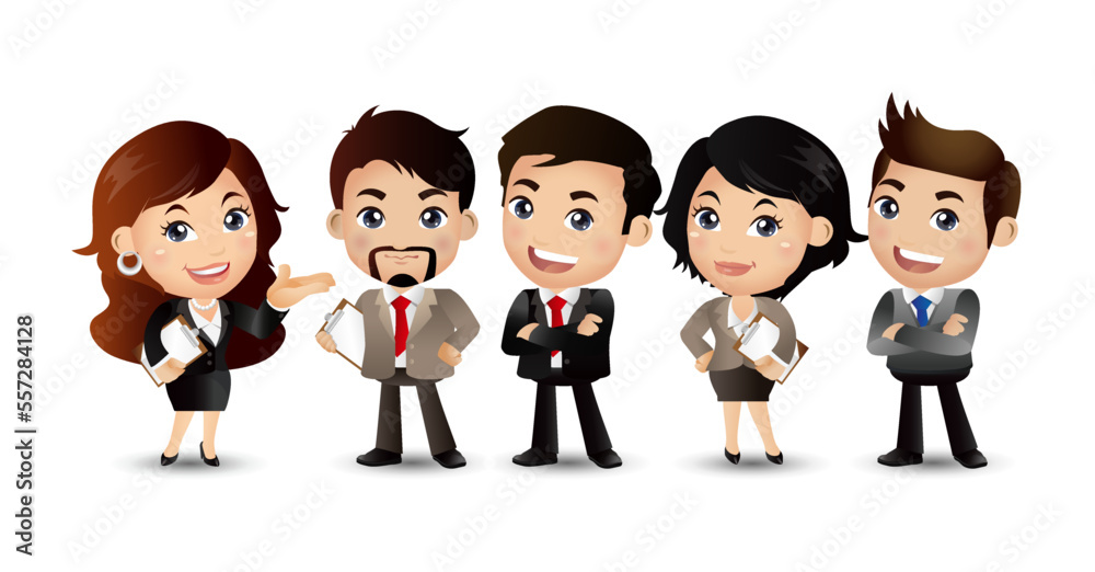 business people group avatars characters - Vector business people group avatars characters - Vector