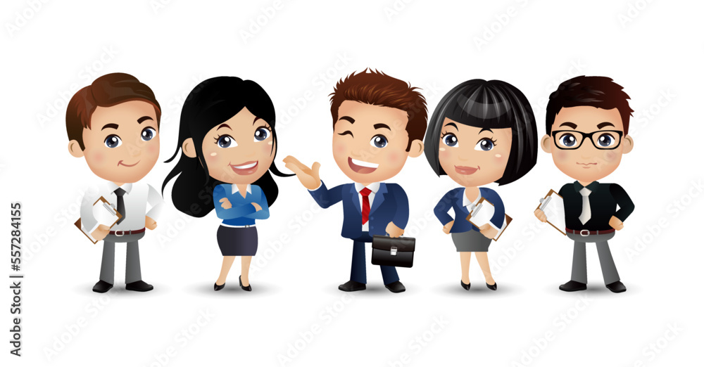 business people group avatars characters - Vector business people group avatars characters - Vector