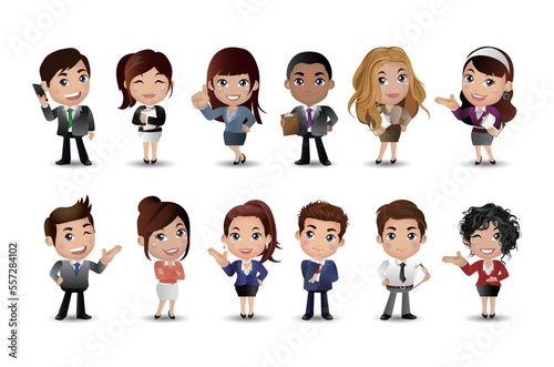 business people group avatars characters - Vector photo