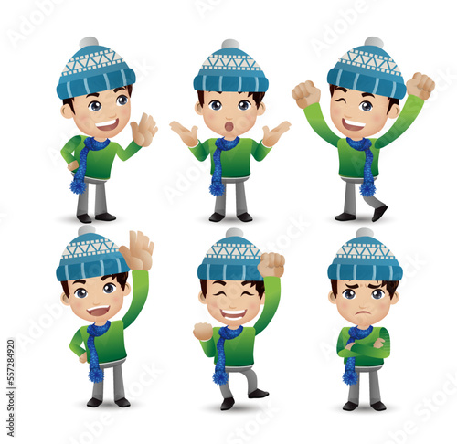 people with different poses