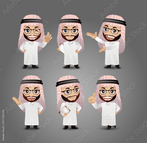 Men with different poses