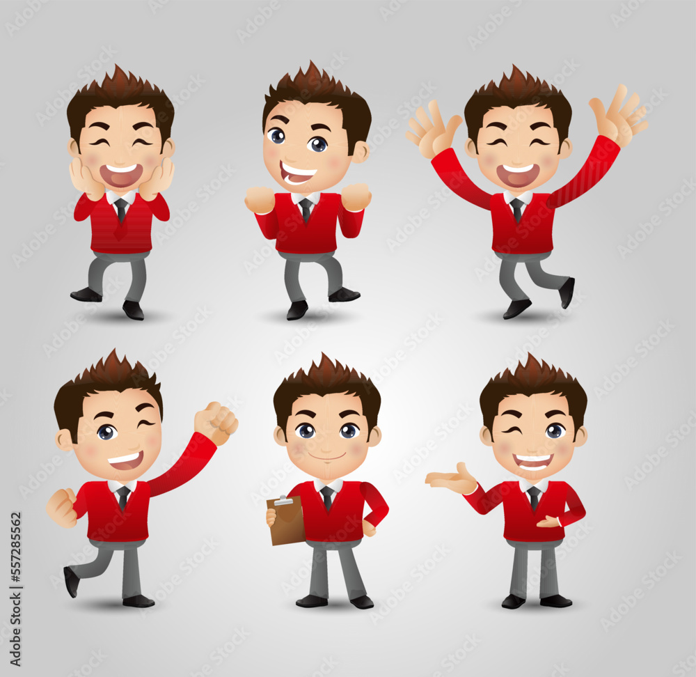 Men with different poses Men with different poses
