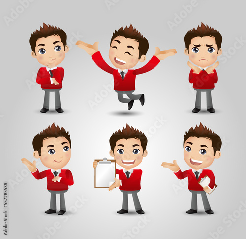 set of businessman
