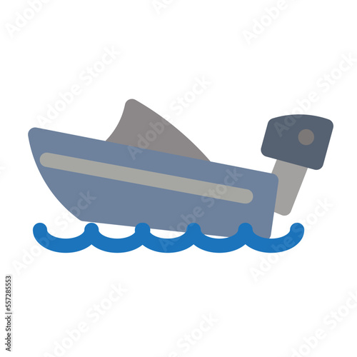 Speedboat Flat Icon