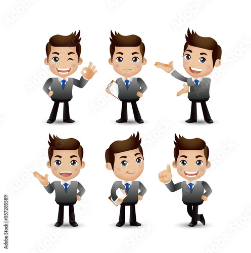 Men with different poses