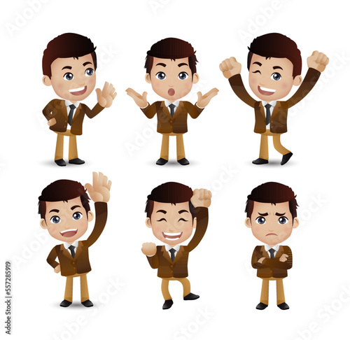 Men with different poses