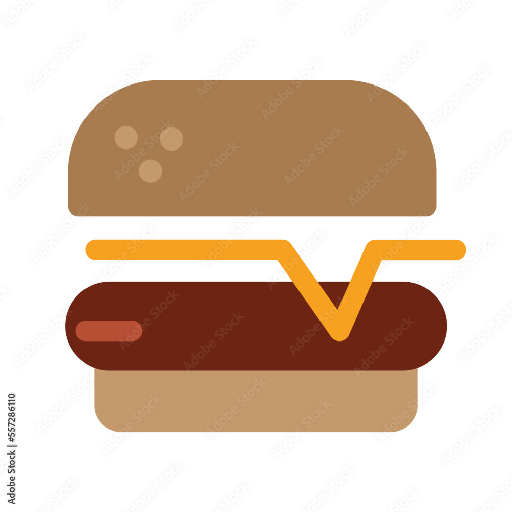Cheeseburger Flat Icon Cheeseburger Flat Icon