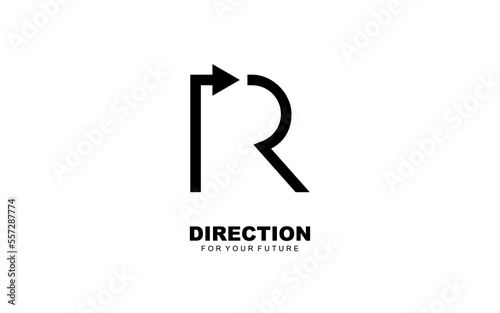 R logo business for branding company. arrow template vector illustration for your brand.