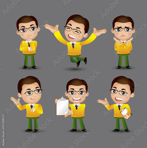 set of businessman