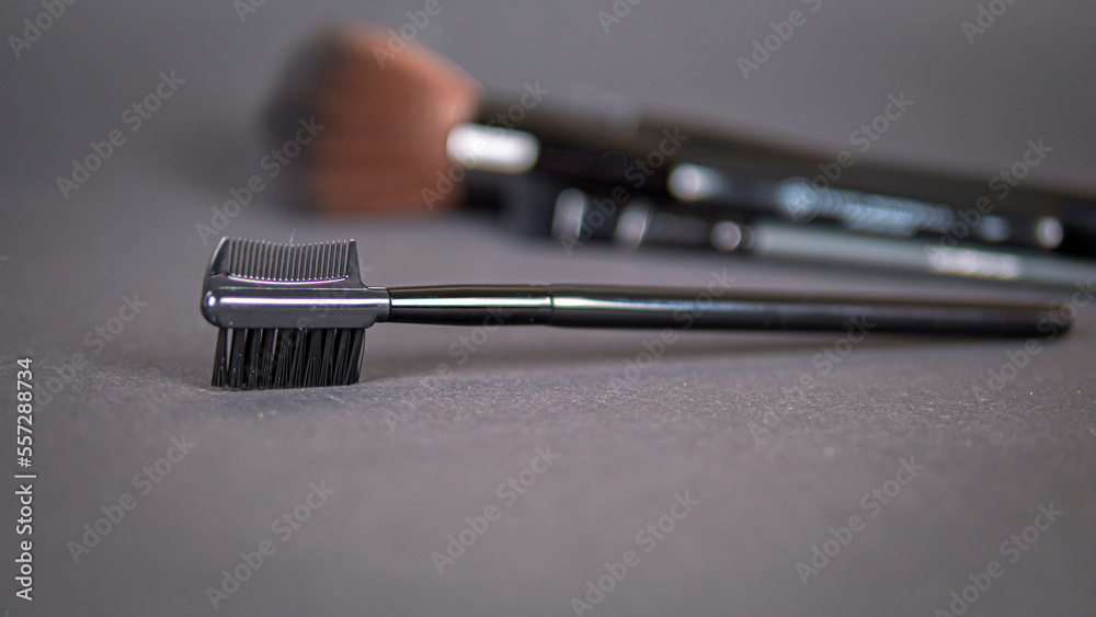 Eyebrow brush. Elite level cosmetics. A series of shots. part-3 Eyebrow brush. Elite level cosmetics. A series of shots. part-3