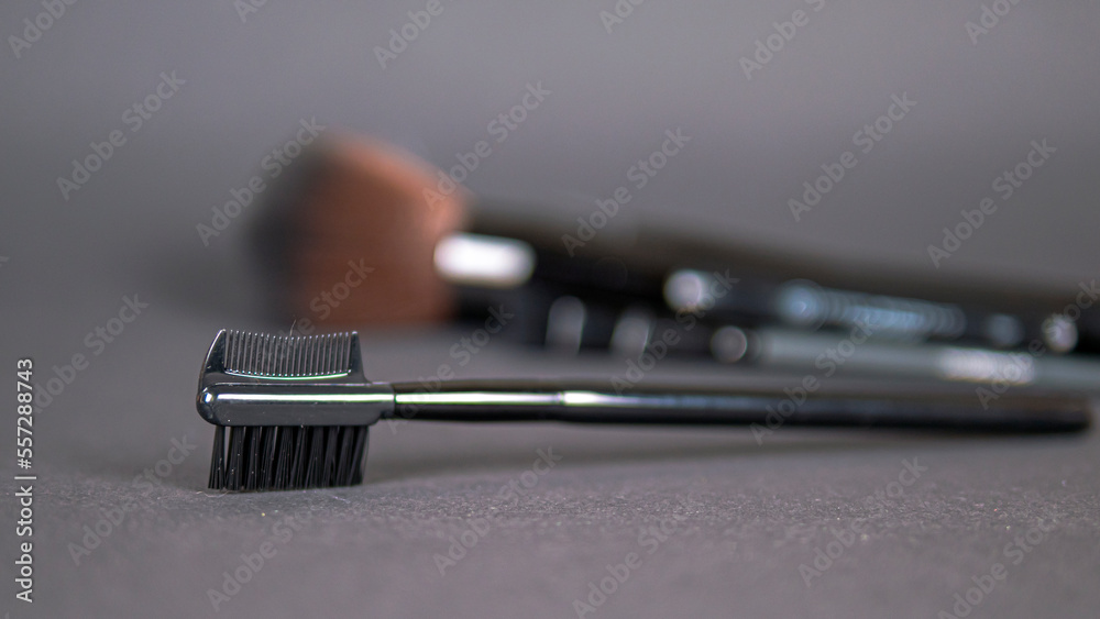 Eyebrow brush. Elite level cosmetics. A series of shots. part-2 Eyebrow brush. Elite level cosmetics. A series of shots. part-2
